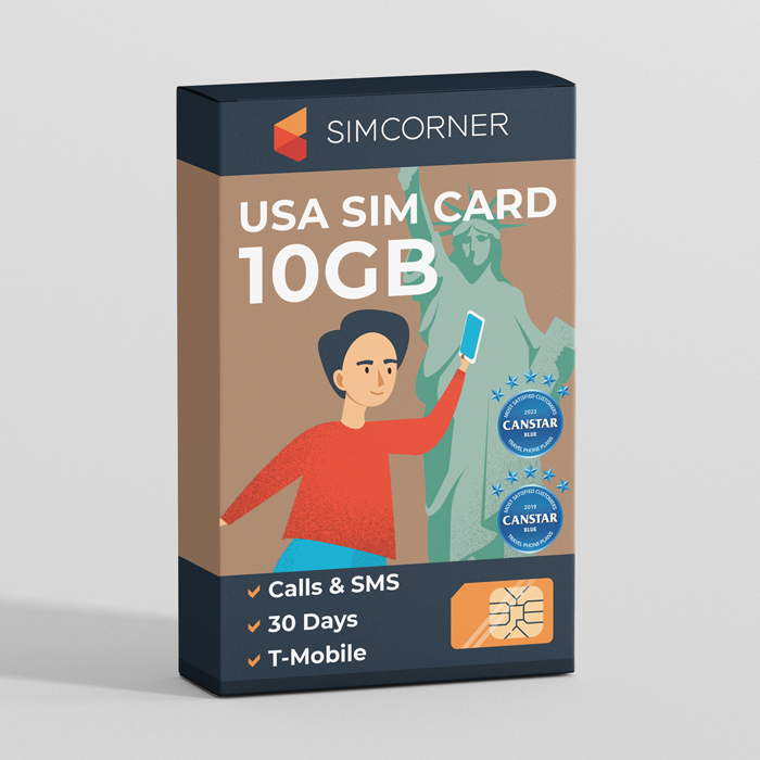 USA 60 Days Travel Sim - Unlimited 4G Data - T-Mobile