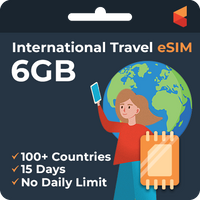 Thumbnail for [eSIM] 15 Day International Travel eSIM(6GB) | SimCorner