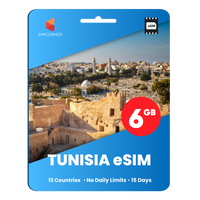 Thumbnail for [eSIM] Tunisia Data eSIM (6GB - 15 Days)