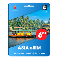 Thumbnail for [eSIM] Asia Travel SIM (6GB - 15 Days) | SimCorner