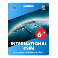 Thumbnail for [eSIM] 15 Day International Travel eSIM (6GB) | SimCorner