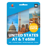 Thumbnail for [eSIM] AT&T Unlimited Data eSIM (USA , Canada, Mexico)