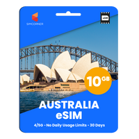 Thumbnail for Australia eSIM: 10GB - 30 Days
-SimCorner