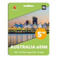 Thumbnail for Australia eSIM: 5GB - 30 days
-SimCorner