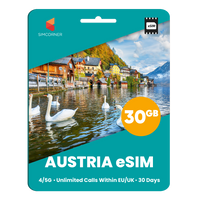 Thumbnail for [eSIM] Austria eSim Card (30GB) - SimCorner