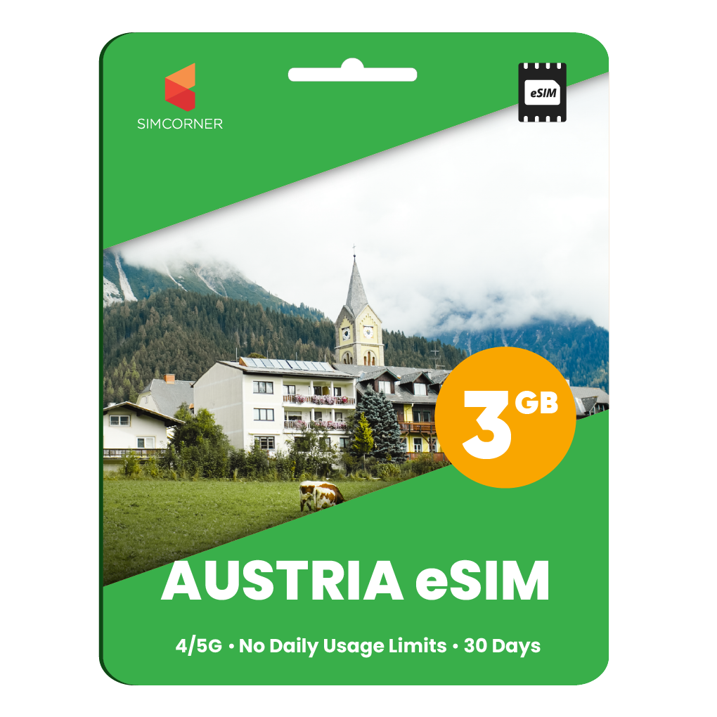 Austria eSIM: 3GB - 30 Days