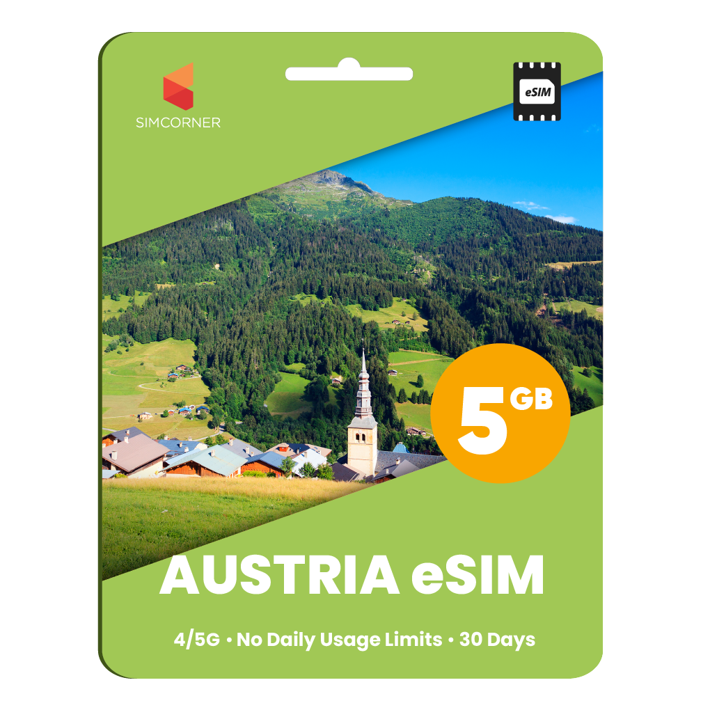 Austria eSIM: 5GB - 30 days - SimCorner