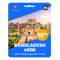 Thumbnail for Bangladesh eSIM: 10GB - 30 Days
-SimCorner