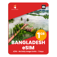 Thumbnail for Bangladesh eSIM: 1GB - 7 Days - SimCorner