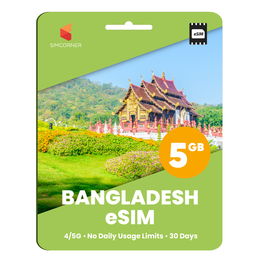 Bangladesh eSIM: 5GB - 30 Days -  SimCorner 