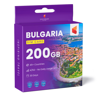 Bulgaria Travel Sim Card 200GB