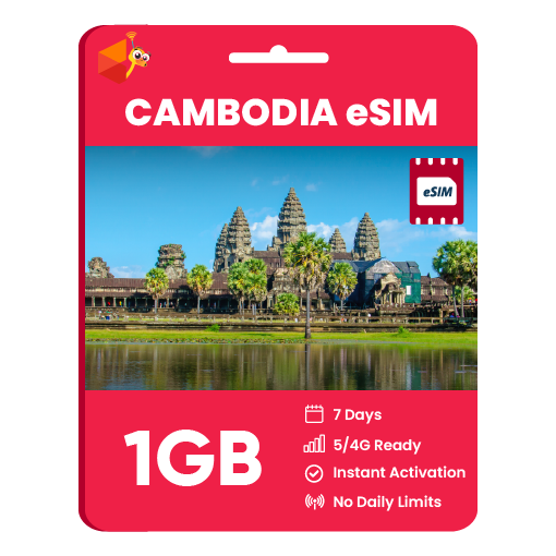 Cambodia eSIM: 1GB - 7 Days