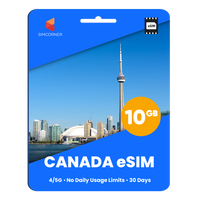 Thumbnail for Canada eSIM: 10GB - 30 Days
-SimCorner