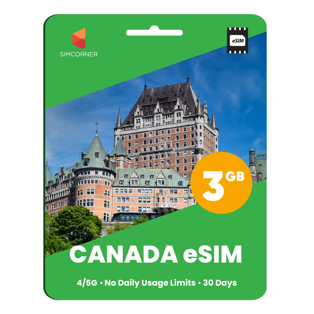 Canada eSIM: 3GB - 30 Days | SimCorner