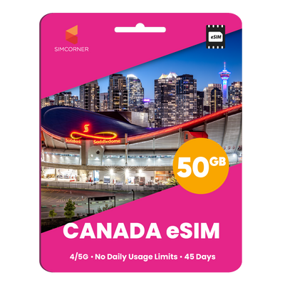 Canada eSIM: 50GB - 45 Days