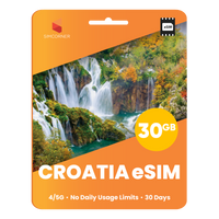 Thumbnail for Croatia eSIM: 30GB - 30 Days