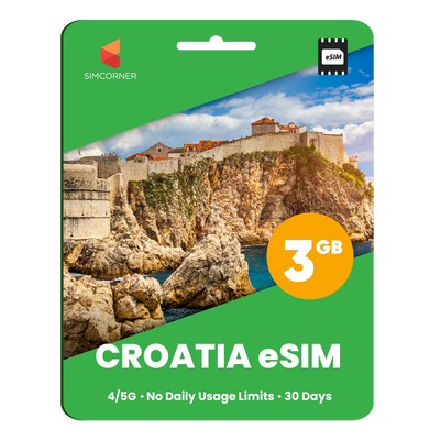 Croatia eSIM: 3GB - 30 Days