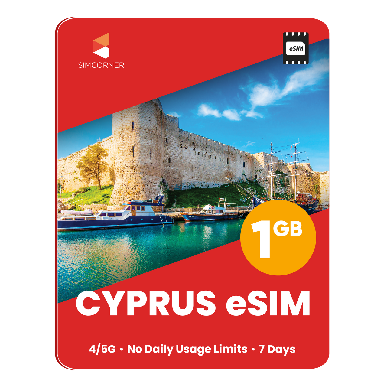 Cyprus eSIM: 1GB - 7 Days