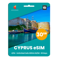 Thumbnail for [eSIM] Cyprus eSim Card (30GB) - SimCorner