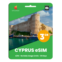 Thumbnail for Cyprus eSIM: 3GB - 30 Days - SimCorner