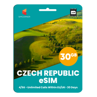 Thumbnail for [eSIM] Czech Republic eSim Card (30GB) - SimCorner