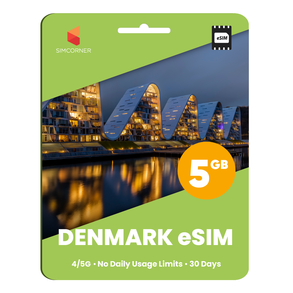 Denmark eSIM: 5GB - 30 days - Simcorner 