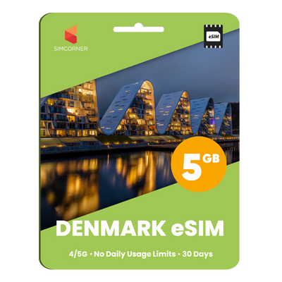 Denmark eSIM: 5GB - 30 Days