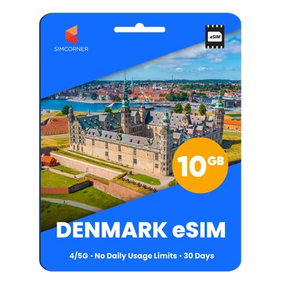 Denmark eSIM: 10GB - 30 Days