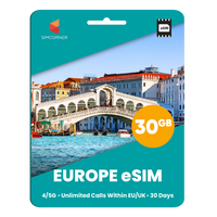 Thumbnail for [eSIM] Europe eSIM 30GB | SimCorner