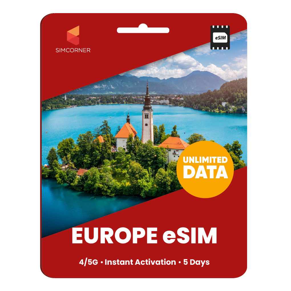 [eSIM] Europe Unlimited Data | 5 Days | SimCorner