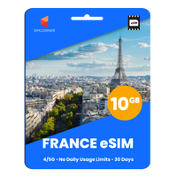 Thumbnail for France eSIM: 10GB - 30 Days
-SimCorner