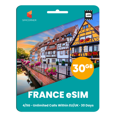 [eSIM] France eSim Card (30GB)