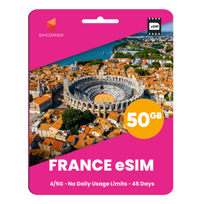 France eSIM: 50GB - 45 Days