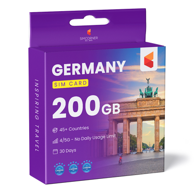 Germany Travel Sim Card 200GB