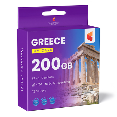 Greece Travel Sim Card 200GB