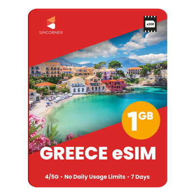 Greece eSIM: 1GB - 7 Days