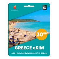 Thumbnail for [eSIM] Greece eSim Card (30GB) - SimCorner