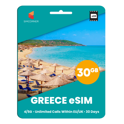 [eSIM] Greece eSim Card (30GB)