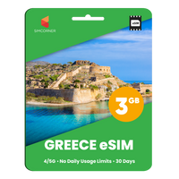 Thumbnail for Greece eSIM: 3GB - 30 Days - SimCorner