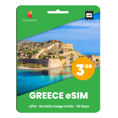 Greece eSIM: 3GB - 30 Days