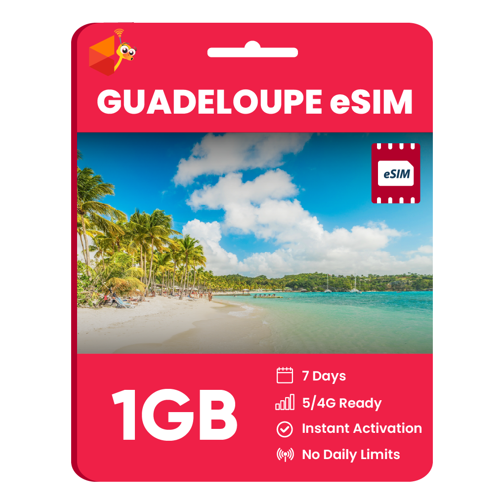 Guadeloupe eSIM: 1GB - 7 Days