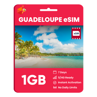 Thumbnail for Guadeloupe eSIM: 1GB - 7 Days