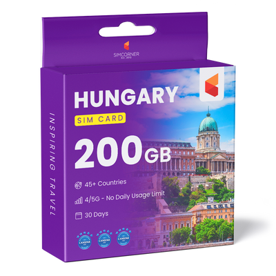 Hungary Travel Sim Card 200GB