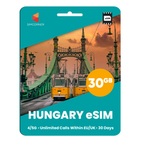 Thumbnail for [eSIM] Hungary eSim Card (30GB) - SimCorner