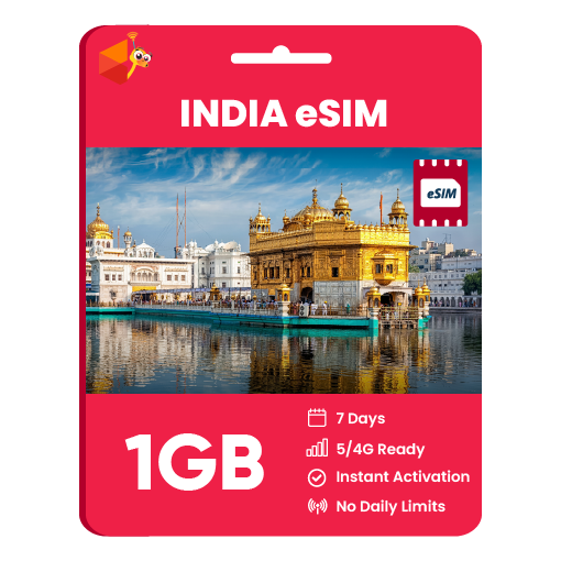 India eSIM: 1GB - 7 Days