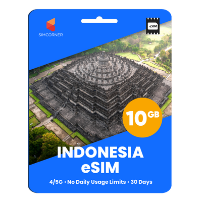 Indonesia eSIM: 10GB - 30 Days