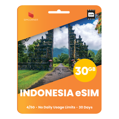 Indonesia eSIM: 30GB - 30 Days