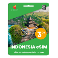 Thumbnail for Indonesia eSIM: 3GB - 30 Days - SimCorner