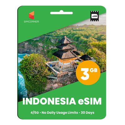 Indonesia eSIM: 3GB - 30 Days