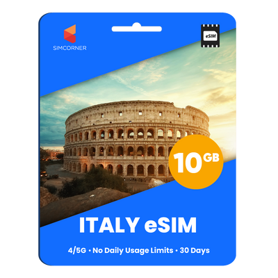 Italy eSIM: 10GB - 30 Days